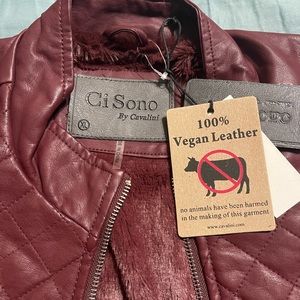New. Ci Sono leather jacket.